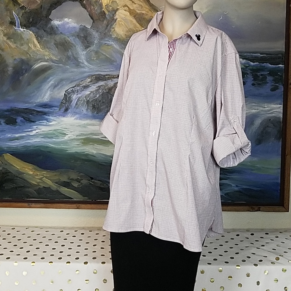 Retro Mickey mouse buttons up blouse
